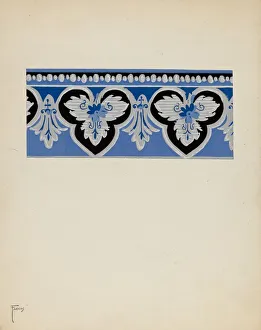Wall Paper Border, c. 1937. Creator: Paul Farkas
