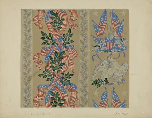 Wall Paper and Border, c. 1937. Creator: Sidney Liswood