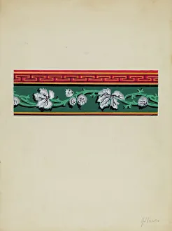 Hops Prints: Wall Paper, c. 1936. Creator: Alfonso Umana