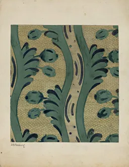 Wall Paper Sample Prints: Wall Paper, c. 1937. Creator: Joseph Rothenberg