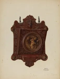 Na And Xef Prints: Wall Pocket, c. 1938. Creator: Beverly Chichester