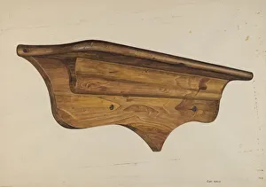 Wall Mounted Prints: Wall Shelf, c. 1937. Creator: Carl Keksi
