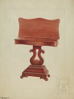 Wood Carving Gallery: Wall Table, c. 1937. Creator: James M. Lawson