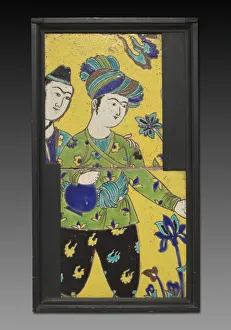 Isfahan Prints: Wall Tile, 17th Century. Creator: Unknown
