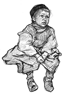 Urchin Prints: On the Wall, Vollendam, 1898. Artist: Nico Jungmann