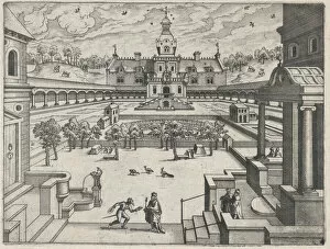 Low Countries Collection: Walled Garden, ca. 1570. ca. 1570. Creators: Anon, Lucas Gassel
