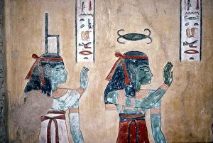 Wallpainting of the goddesses Isis & Neith, Valley of the Queens, Luxor, Egypt, c12th century BC