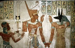 Anubis Collection: Wallpainting from a tomb of son of Rameses III, Valley of the Queens, Luxor, Egypt, c12th centuryBC
