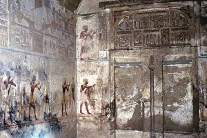 Artificial Gallery: Wallpaintings and False Doors, Temple of Sethos I, Abydos, Egypt, 19th Dynasty, c1280 BC