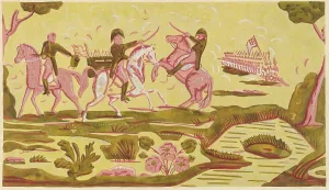 Wallpaper from Bandbox, c. 1937. Creator: Charlotte Angus