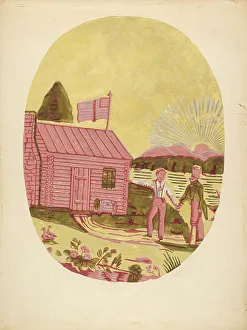 Wallpaper from Bandbox, c. 1937. Creator: Charlotte Angus