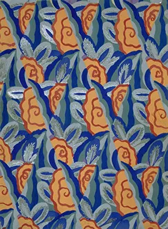 Wallpaper design by Maison Gaillard, pub. 1930. Creator: French School (20th Century)