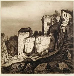 Granada Prints: The Walls Of The Alhambra, 1912. Creator: William Strang
