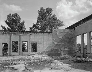 Dilapidated Prints: Some of the walls of the bank still stand at Fullerton