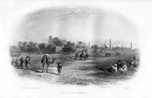 Camels Prints: Walls of Lahore, 19th century. Artist: EL Roberts