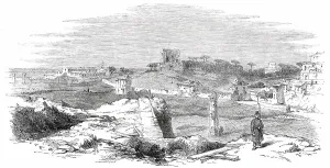Rampart Prints: From the Walls, near the Porta San Pancrazio - Rome, 1850. Creator: Unknown