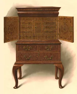 Macquoid Prints: Walnut cabinet, 1906. Artist: Shirley Slocombe