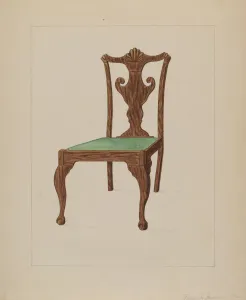 Jackson Frederick Prints: Walnut Chair, 1935 / 1942. Creator: Frederick Jackson
