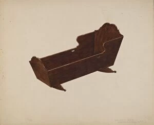 Edward A Darby Gallery: Walnut Crib, 1935 / 1942. Creator: Edward A Darby