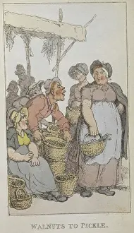 Vendor Prints: Walnuts to pickle, 1820. Creator: Thomas Rowlandson