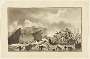 Tusk Prints: Walrus Hunt, 1801. Creator: Elizabeth Fitzgerald