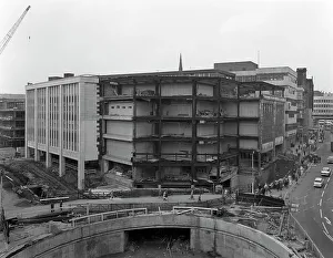 Walshs department store in Sheffield during its redevelopment, South Yorkshire, 1967