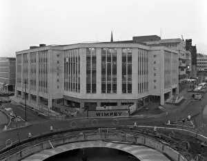 Sheffield Gallery: Walshs department store in Sheffield during its redevelopment, South Yorkshire, 1967