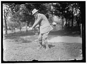 Walter Travis playing golf, between 1909 and 1914. Creator: Harris & Ewing. Walter Travis playing golf, between 1909 and 1914. Creator: Harris & Ewing