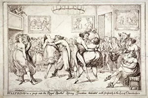 Brothel Gallery: Waltzing! Or a peep into the Royal Brothel, Spring Gardens, London, c1816. Artist