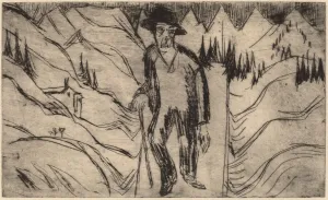 Wandering Prints: The Wanderer, 1922. Creator: Ernst Kirchner