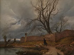 Cloudy Gallery: Wanderer in the Storm, 1835. Creator: Julius von Leypold