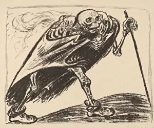 Skeleton Gallery: Wandering Death, 1923. Creator: Ernst Barlach