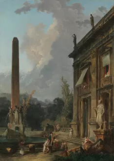 Capitoline Hill Gallery: Wandering Minstrels. Creator: Hubert Robert