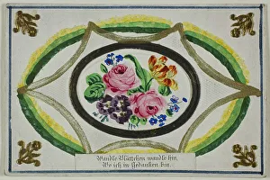 Wandle Blättchen mandle hin, Wo ich in Gedanken bin (valentine), n.d. Creator: Unknown