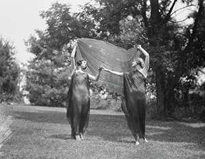 Wanger Beatrice Prints: Wanger, Beatrice, Miss, and Miss Solveig Hornbeck, 1921 June 21. Creator: Arnold Genthe