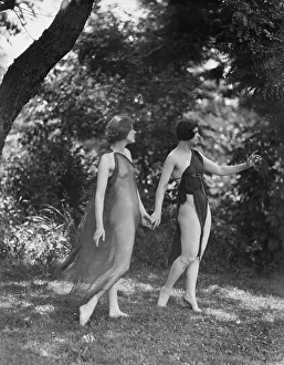 Wanger Beatrice Prints: Wanger, Beatrice, Miss, and Miss Solveig Hornbeck, 1921 June 21. Creator: Arnold Genthe