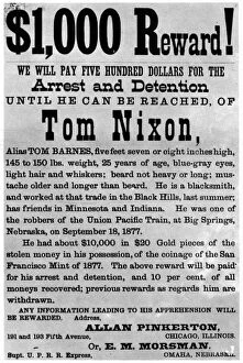 Reward Gallery: Wanted poster for the outlaw Tom Nixon, c1877 (1954)