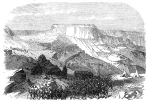 Abyssinia Prints: The War in Abyssinia: the 33rd Foot advancing upon Magdala