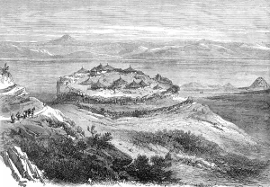 Abyssinia Prints: The War in Abyssinia: village on the pass between Ashangi and Lat, 1868. Creator: Unknown
