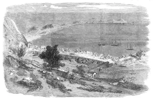 Guangzhou China Prints: The War with China - Interior of the Anunghoy Bogue Forts