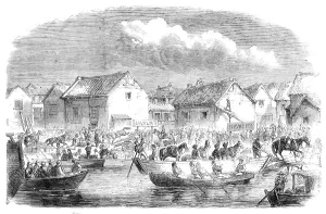 Charles Wirgman Prints: The War in China - the landing of British troops at Pehtang... 1860. Creator: Unknown