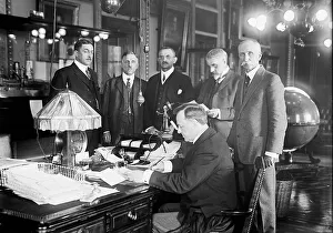 Bureaucracy Prints: War Council, 1917. Creator: Harris & Ewing. War Council, 1917. Creator: Harris & Ewing