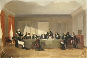 The war council at Courtrai on June 26, 1792. Artist: Anonymous
