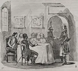 Disappointed Prints: War Council of generals in 1799, (1851). Creator: Unknown