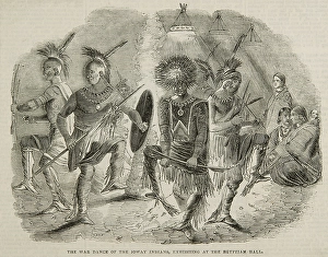 Human Zoo Prints: The War Dance of the Ioway Indians