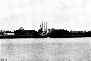 Chino Japanese War Of 1894 1895 Prints: The War in Eastern Asia: entering Niuchuang Dock, November 5, 1895. Creator: Unknown
