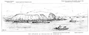 Chino Japanese War Of 1894 1895 Prints: The War in Eastern Asia: the situation at Wei-Hai-Wei on February 10