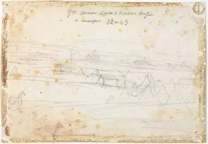 Constantin Guys French Prints: War Encampment Scene (verso), 19th century. Creator: Constantin Guys (French, 1805-1892)