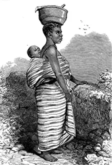 Multitasking Prints: The War on the Gold Coast: a bush woman, 1873. Creator: Unknown