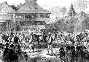 The War in the Herzegovina: Bashi-Bazouks leaving Baynaluka for Swina... 1876. Creator: Unknown